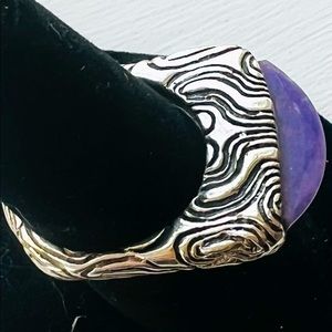 Vintage Dian Malouf stack ring. Sterling Silver